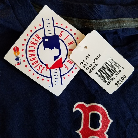 Boston Red Sox Men's Ring-Spun Cotton T-Shirt MLB - Picture 4 of 8